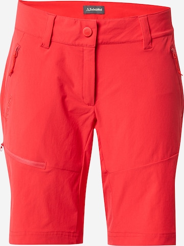 Schöffel Regular Outdoor Pants 'Toblach2' in Red: front