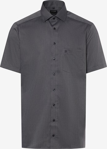 OLYMP Button Up Shirt in Grey: front