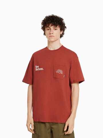 T-Shirt Bershka en orange : devant