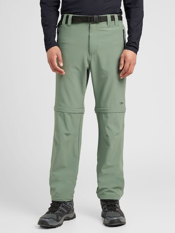 Regular Pantaloni outdoor de la CMP pe verde: față