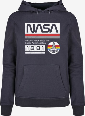 Merchcode Sweatshirt 'NASA - 1981' in Blauw: voorkant