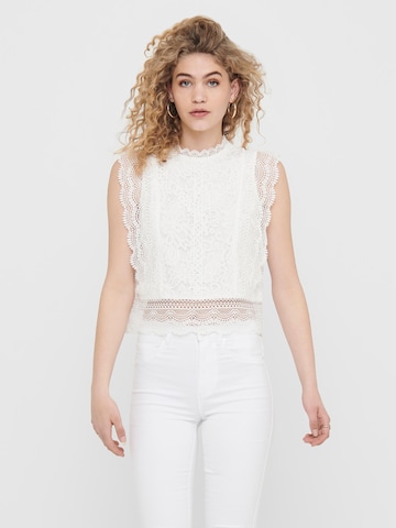 Camicia da donna 'Karo' di ONLY in bianco: frontale