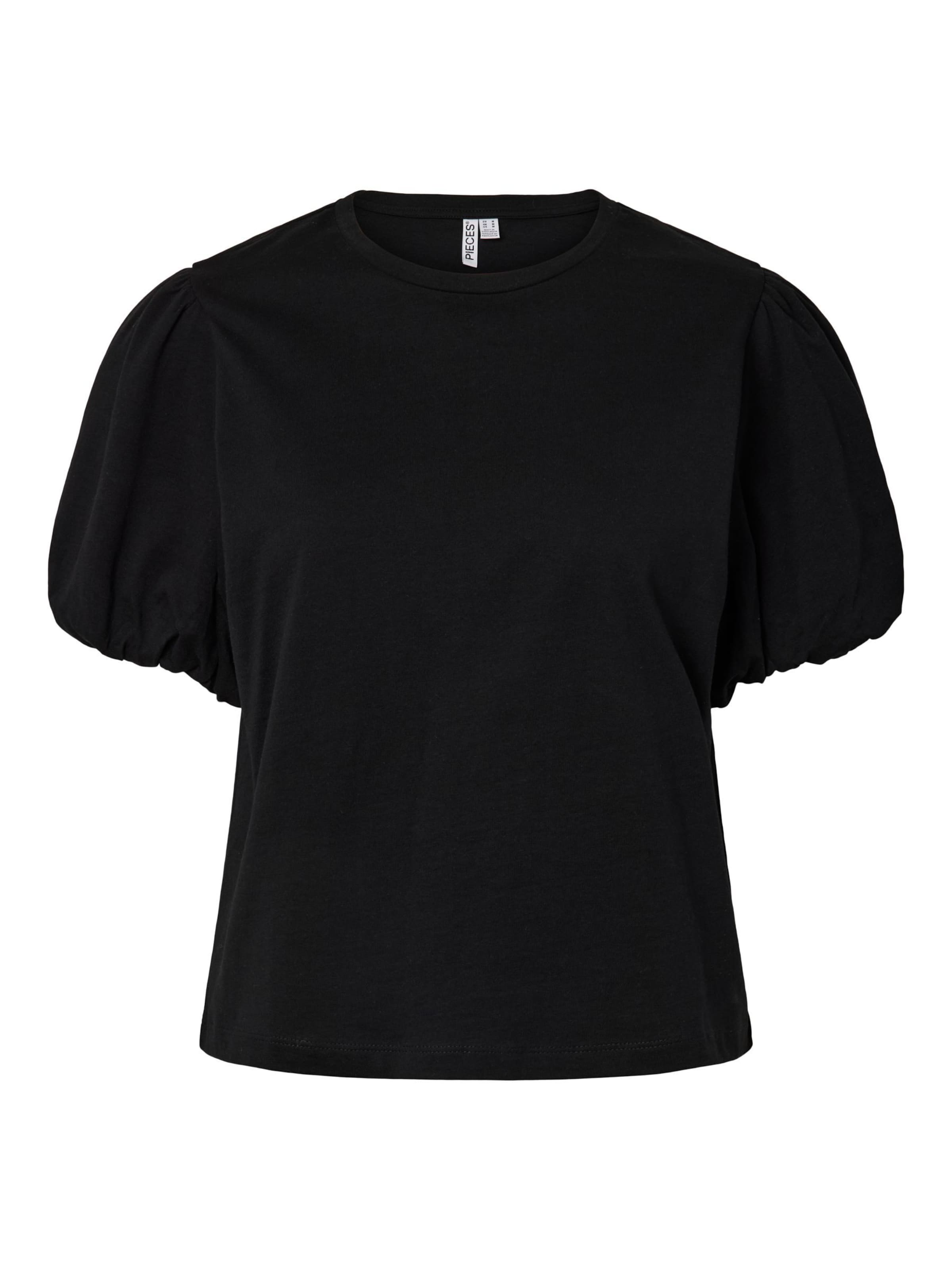 PIECES Shirt in Zwart: voorkant
