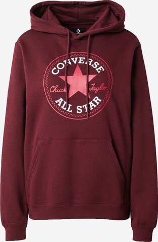 CONVERSE Sweatshirt 'Go-To All Star' in Rood: voorkant