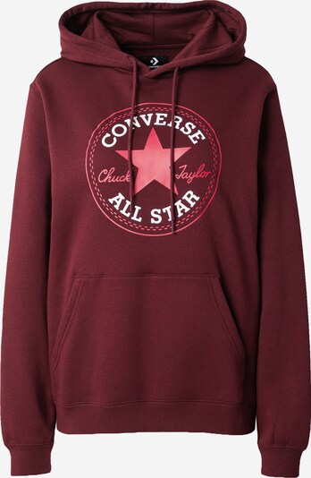 CONVERSE Sweatshirt 'Go-To All Star' in melone / dunkelrot / weiß, Produktansicht