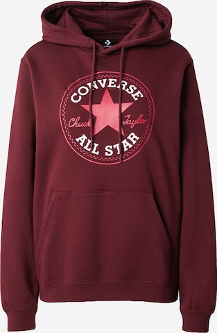 CONVERSE Суичър 'Go-To All Star' в червено: отпред