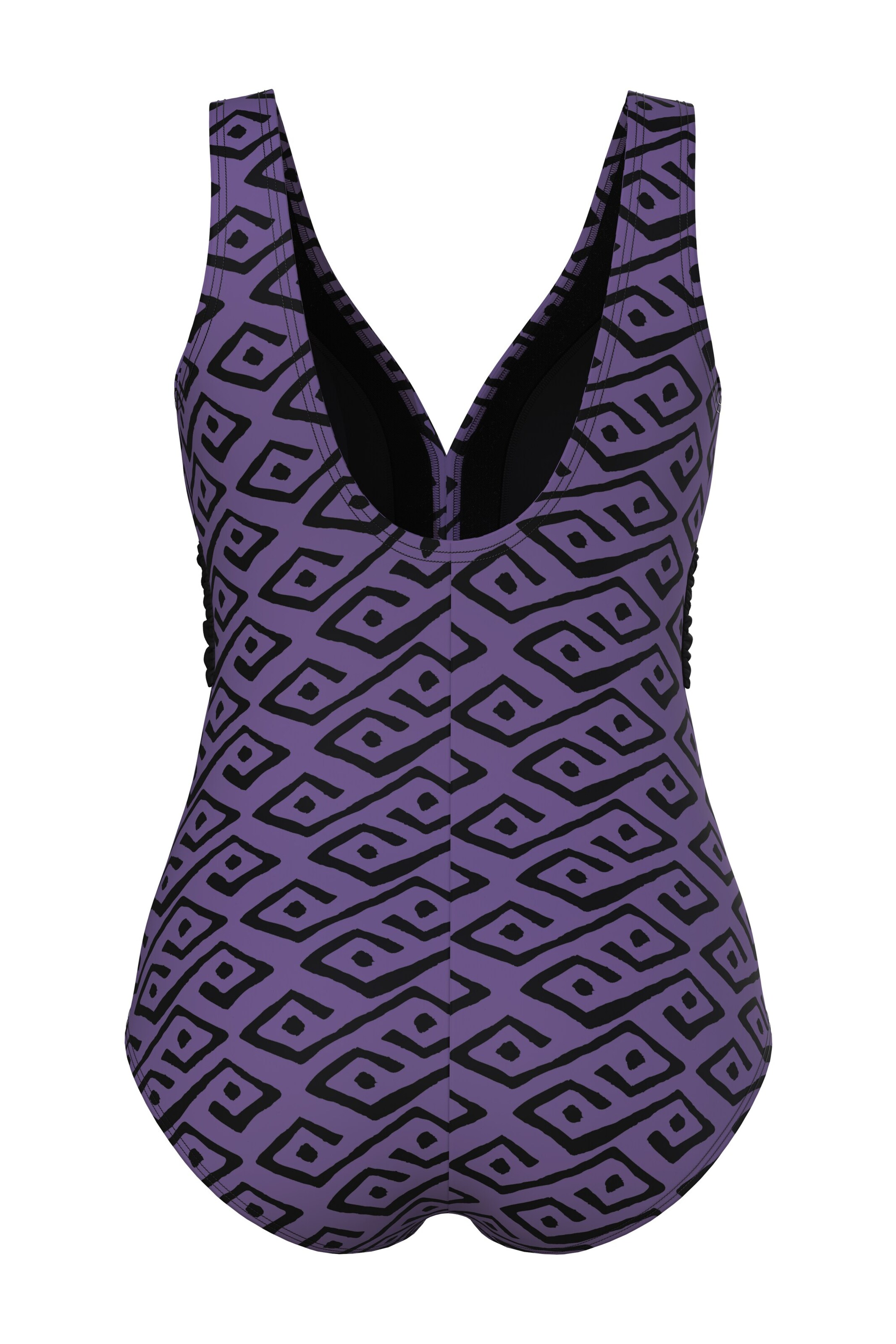 Ulla Popken Triangel Badpak in Lila