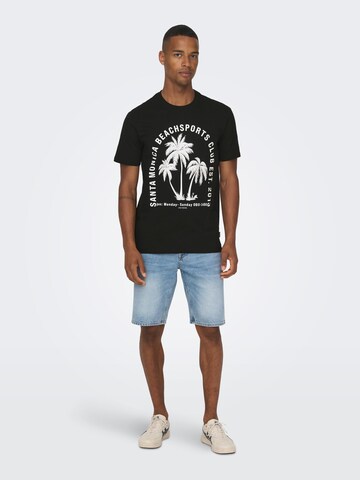Only & Sons T-Shirt 'ASHER' in Schwarz