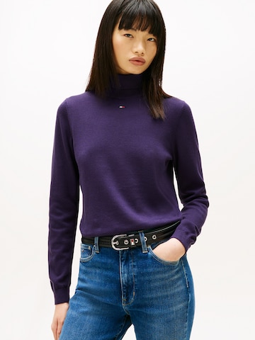 Pullover 'ESSENTIAL' di Tommy Jeans in lilla: frontale