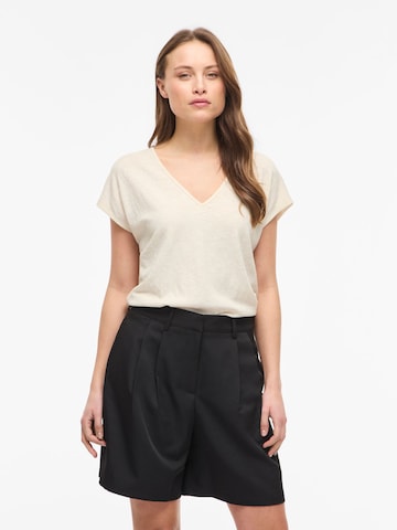 VILA Shirt 'VISyma' in Beige: voorkant