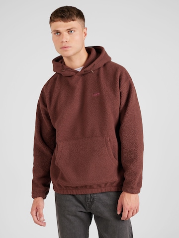 LEVI'S ® Neulepaita 'Cozy Up Hoodie' värissä ruskea: edessä