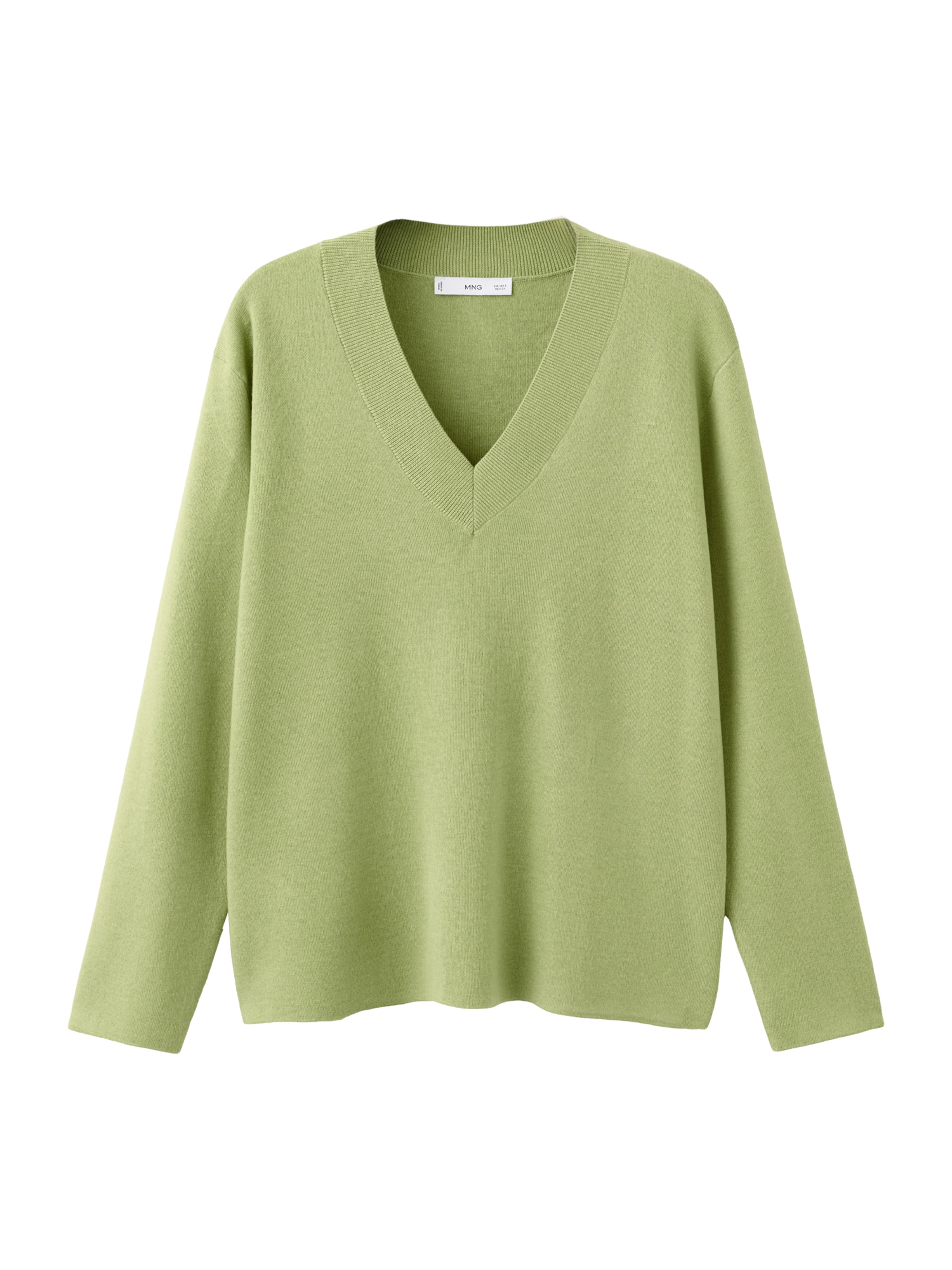 MANGO Sveter 'BRUNINS' - Zelená: predná strana