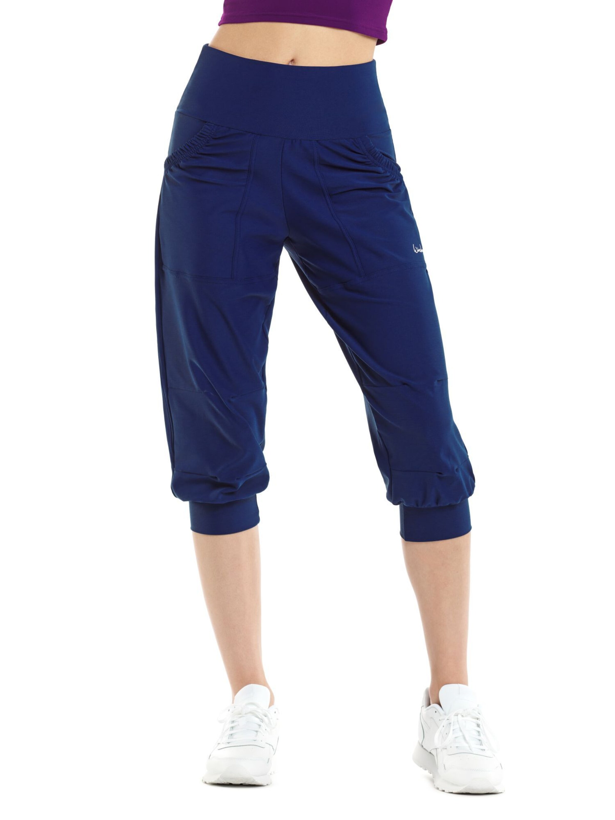 Winshape Tapered Sportsbukser ' LEI201C ' i blå: forside