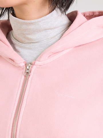 Pepe Jeans - Sudadera con cremallera en rosa