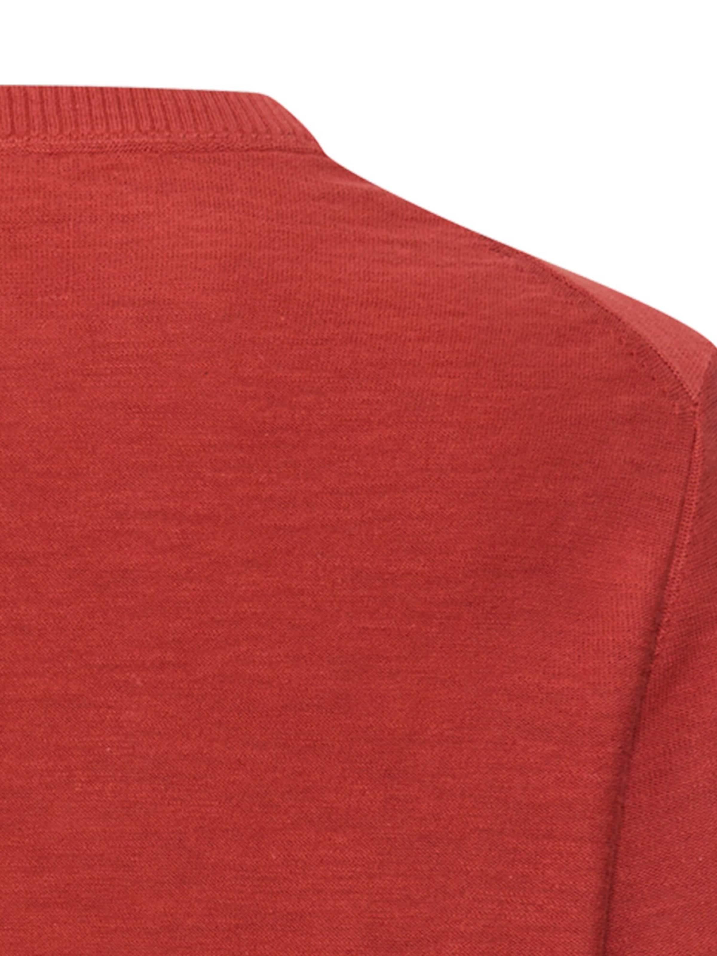 CAMEL ACTIVE Strickpullover aus reiner Baumwolle in Rot