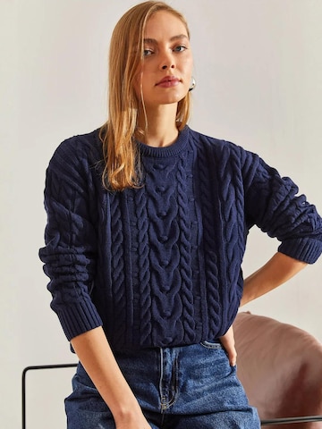 Bianco Lucci Kampsun 'Pullover', värv sinine: eest vaates