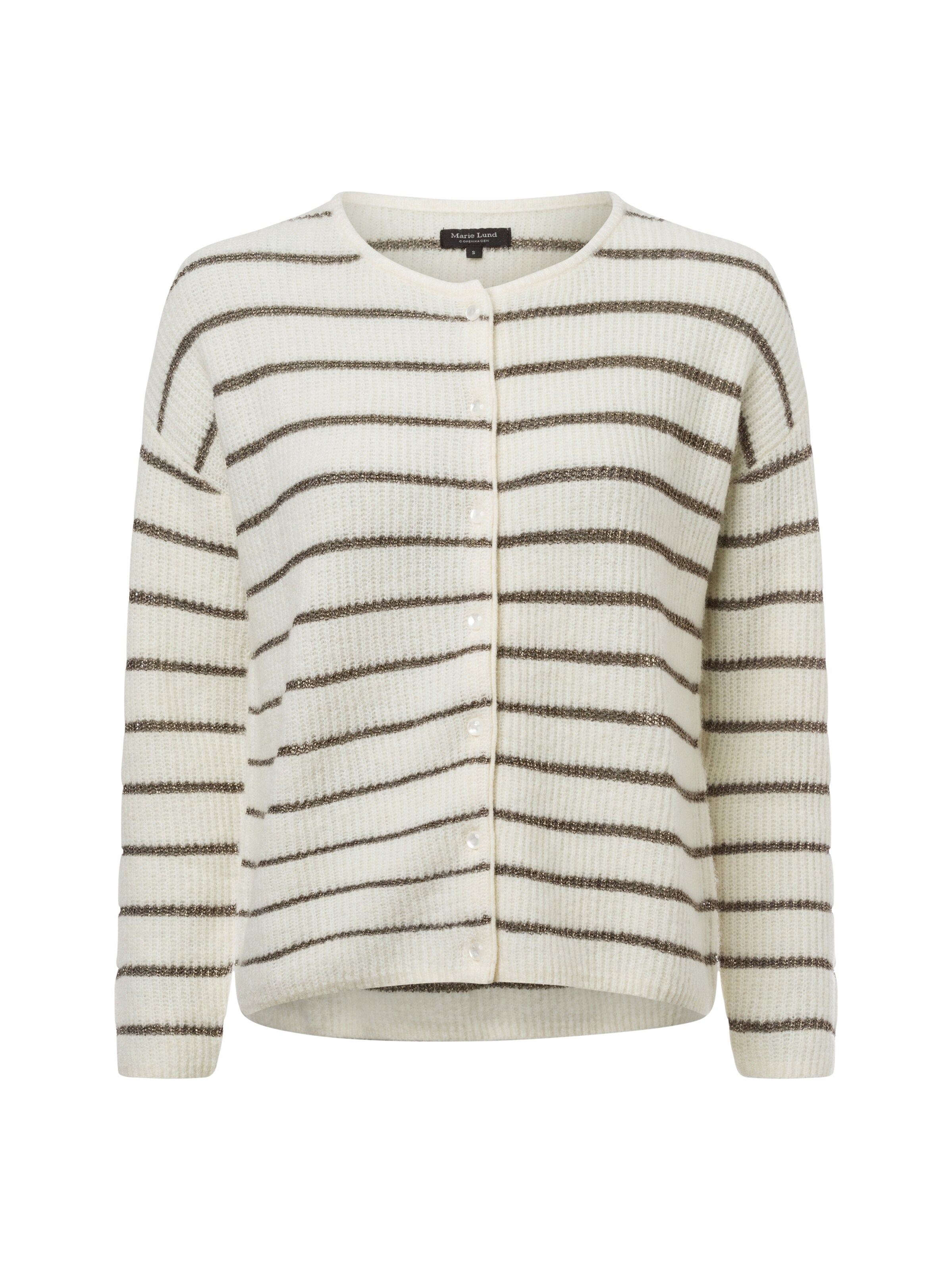 Marie Lund Gebreid vest 'Vipinna' in Beige: voorkant