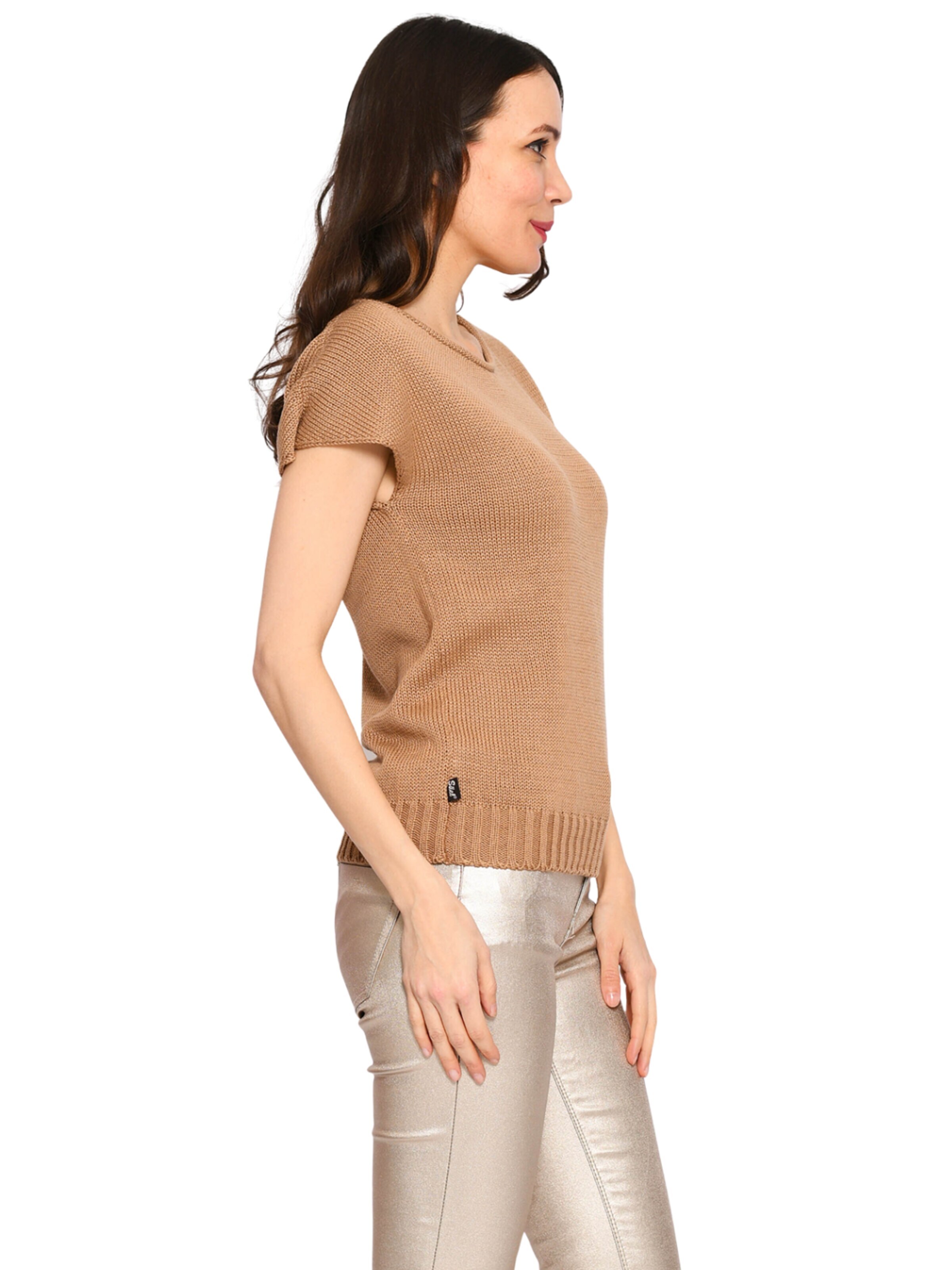 Süel knitwear Gebreide top 'Carlos' in Bruin