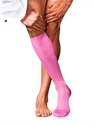 FALKE Knee High Socks 'No. 9 Pure Fil d´Écosse' in Pink: front