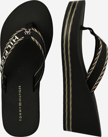 TOMMY HILFIGER T-bar sandals in Black