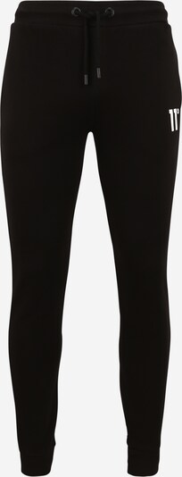 Pantaloni 11 Degrees pe negru / alb, Vizualizare produs