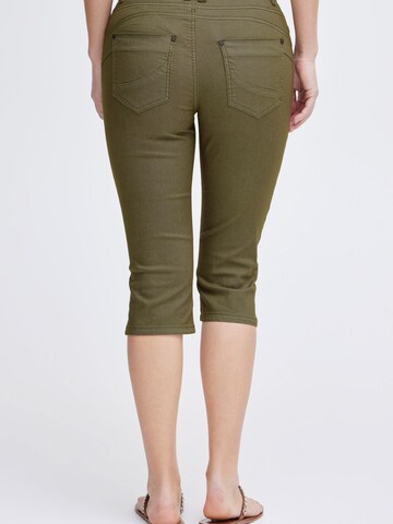 PULZ Jeans Slim fit Trousers 'PZROSITA' in Green