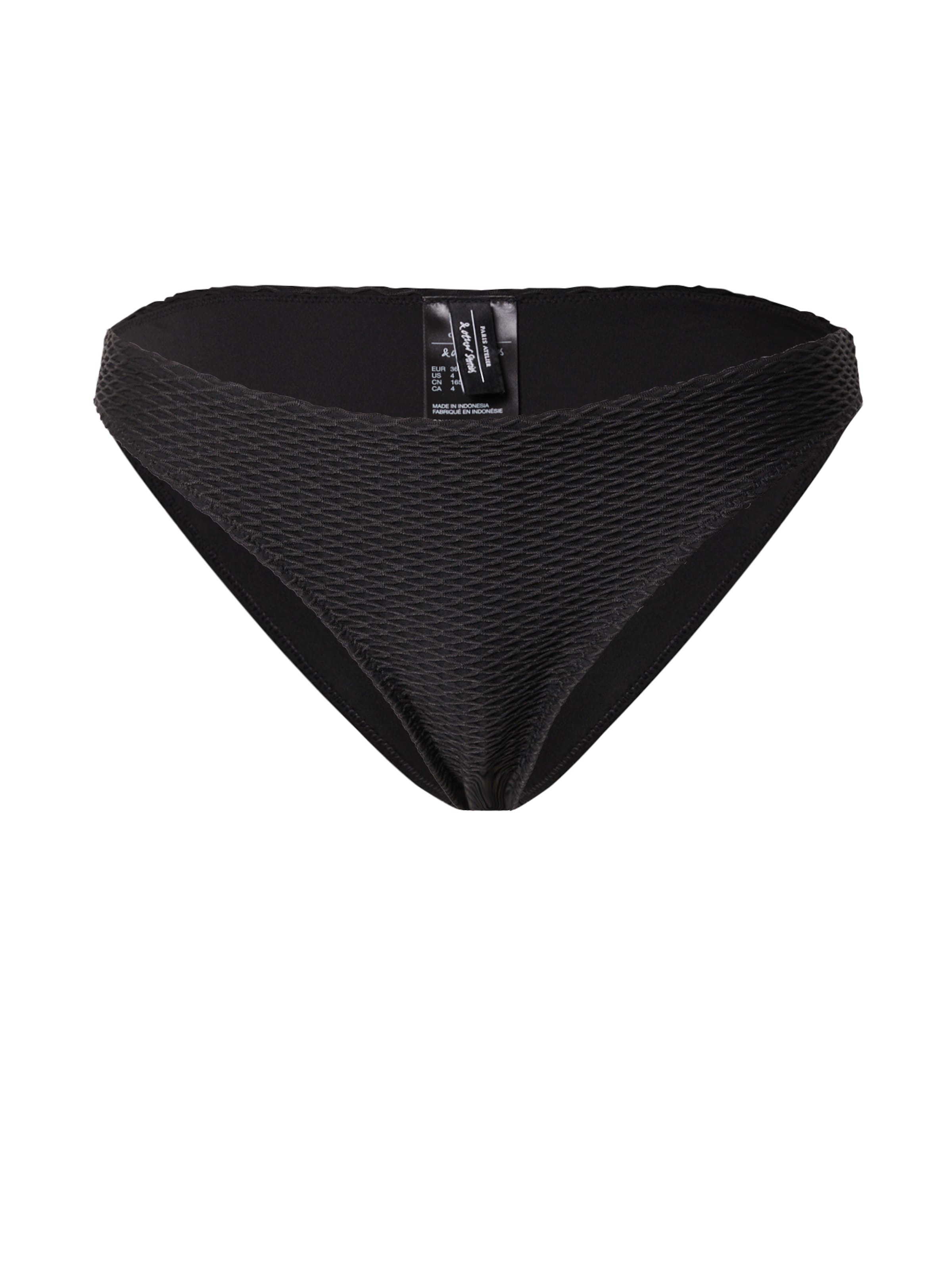 & Other Stories Bikini hlačke | črna barva: sprednja stran