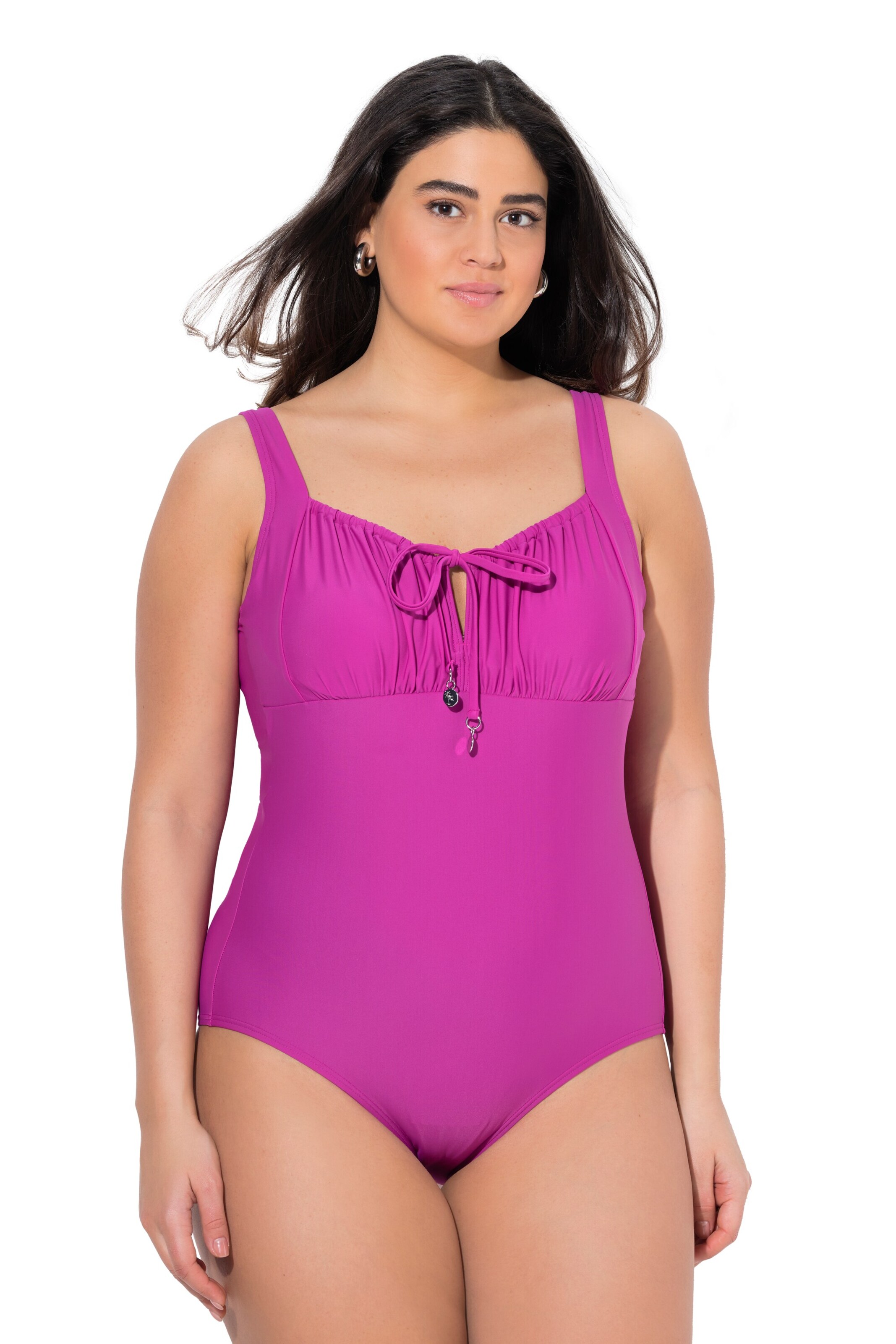 Ulla Popken Swimsuit in Purple: front