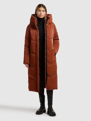 khujo Χειμερινό παλτό 'Pulset Shiny' σε πορτοκαλί: μπροστά