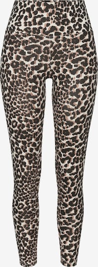 LASCANA ACTIVE Sporthose in beige / schoko / schwarz, Produktansicht