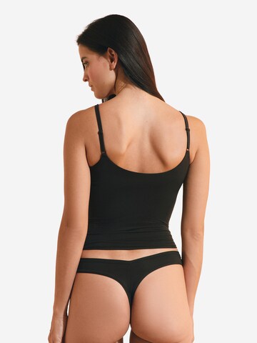 ETAM Top aus Mikrofaser mit integriertem Bustier  'Pure Soft' in Schwarz