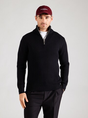 JACK & JONES Trui 'RDDWalt' in Zwart: voorkant