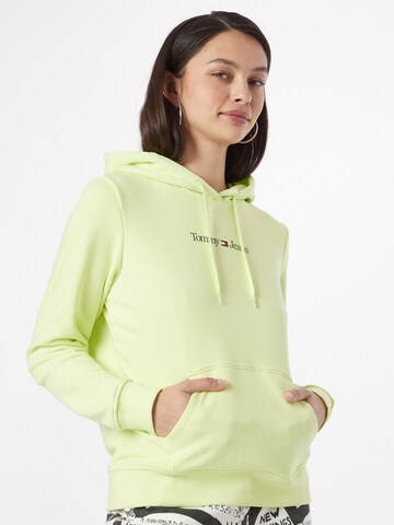 Sweat-shirt Tommy Jeans en vert : devant