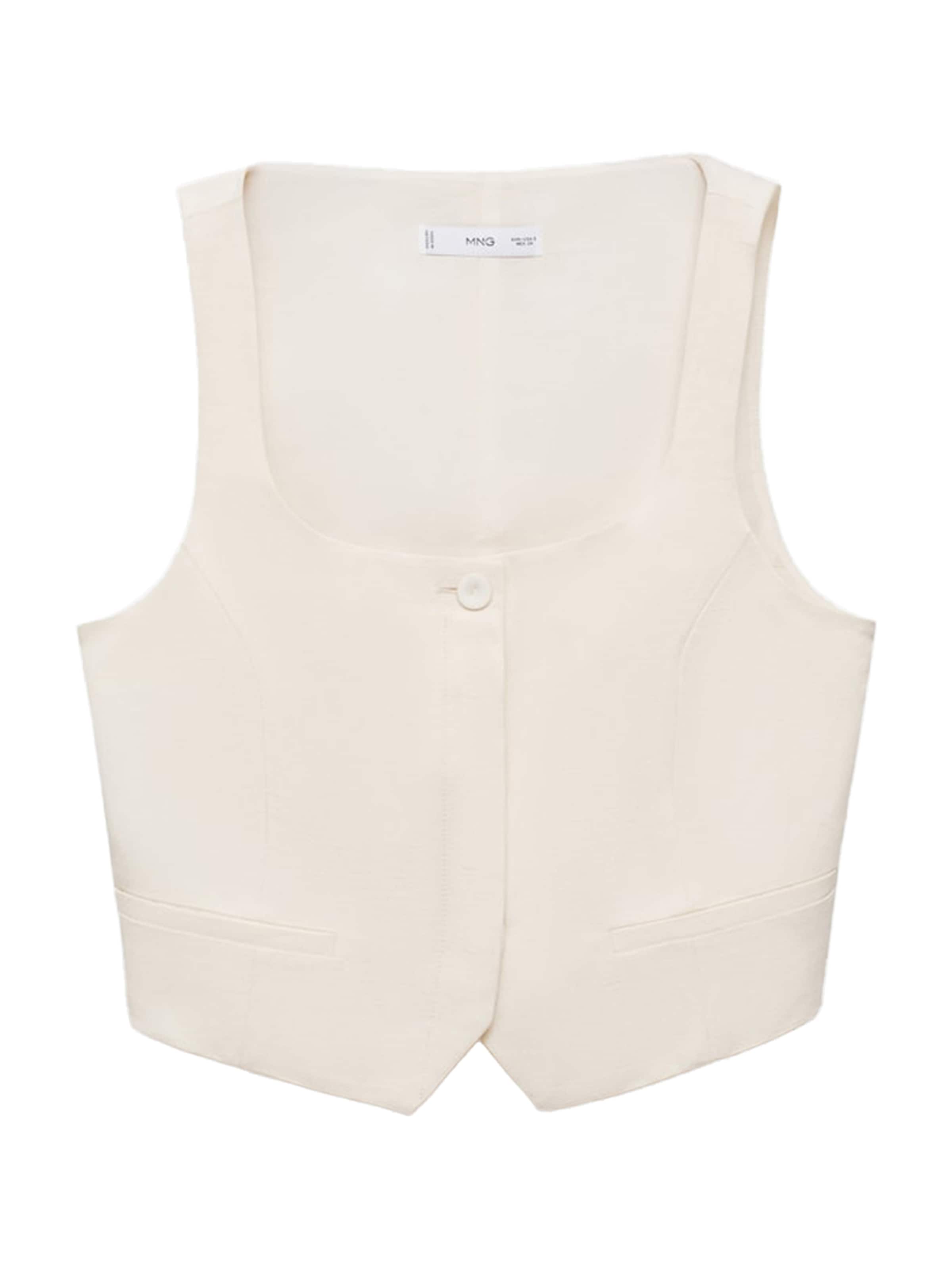 MANGO Vesta k obleku 'MAX' - Biela: predná strana