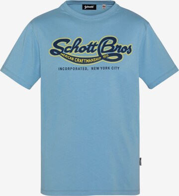 Schott NYC Shirt in Blue: front