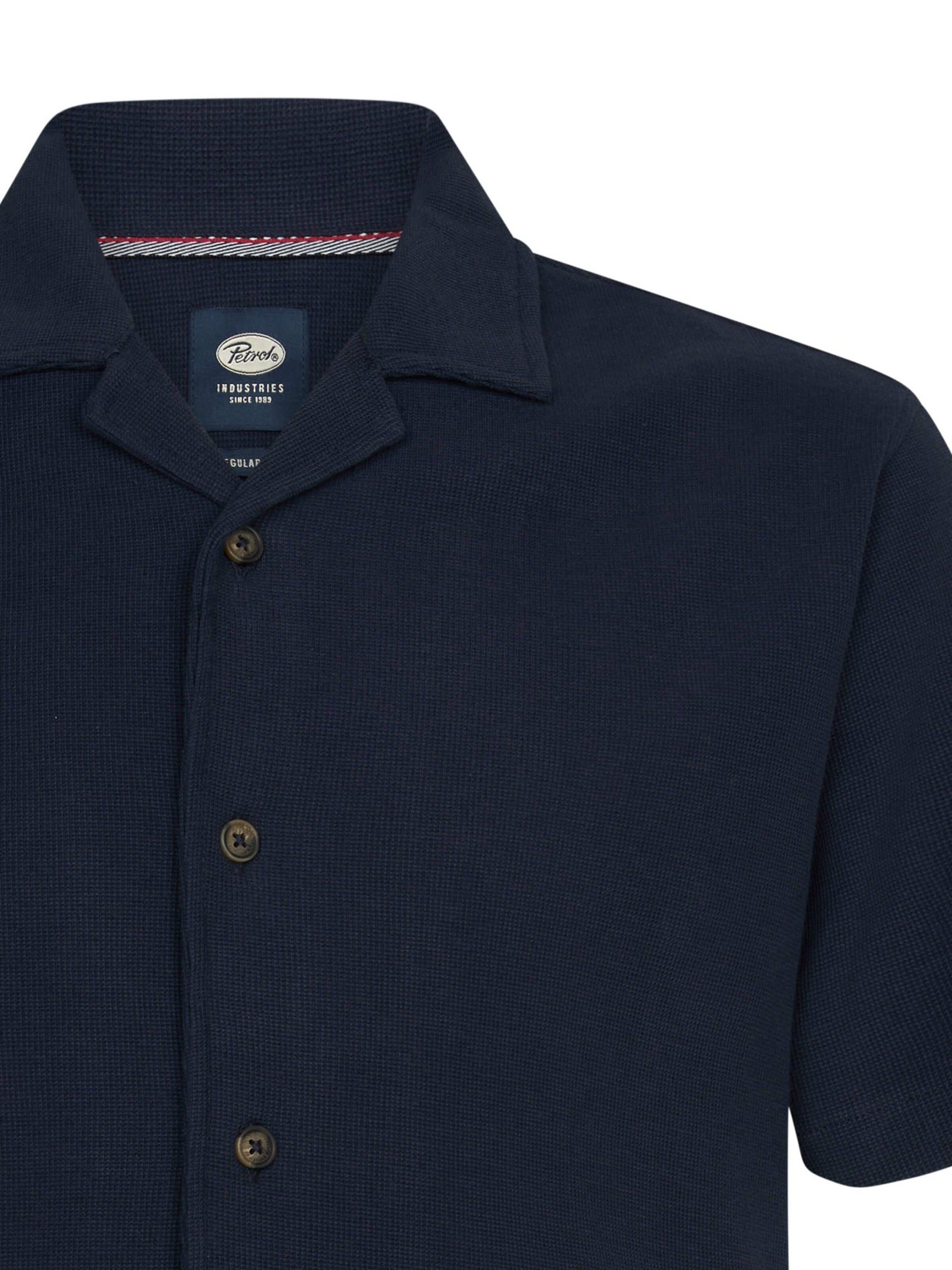 Coupe regular Chemise Petrol Industries en bleu