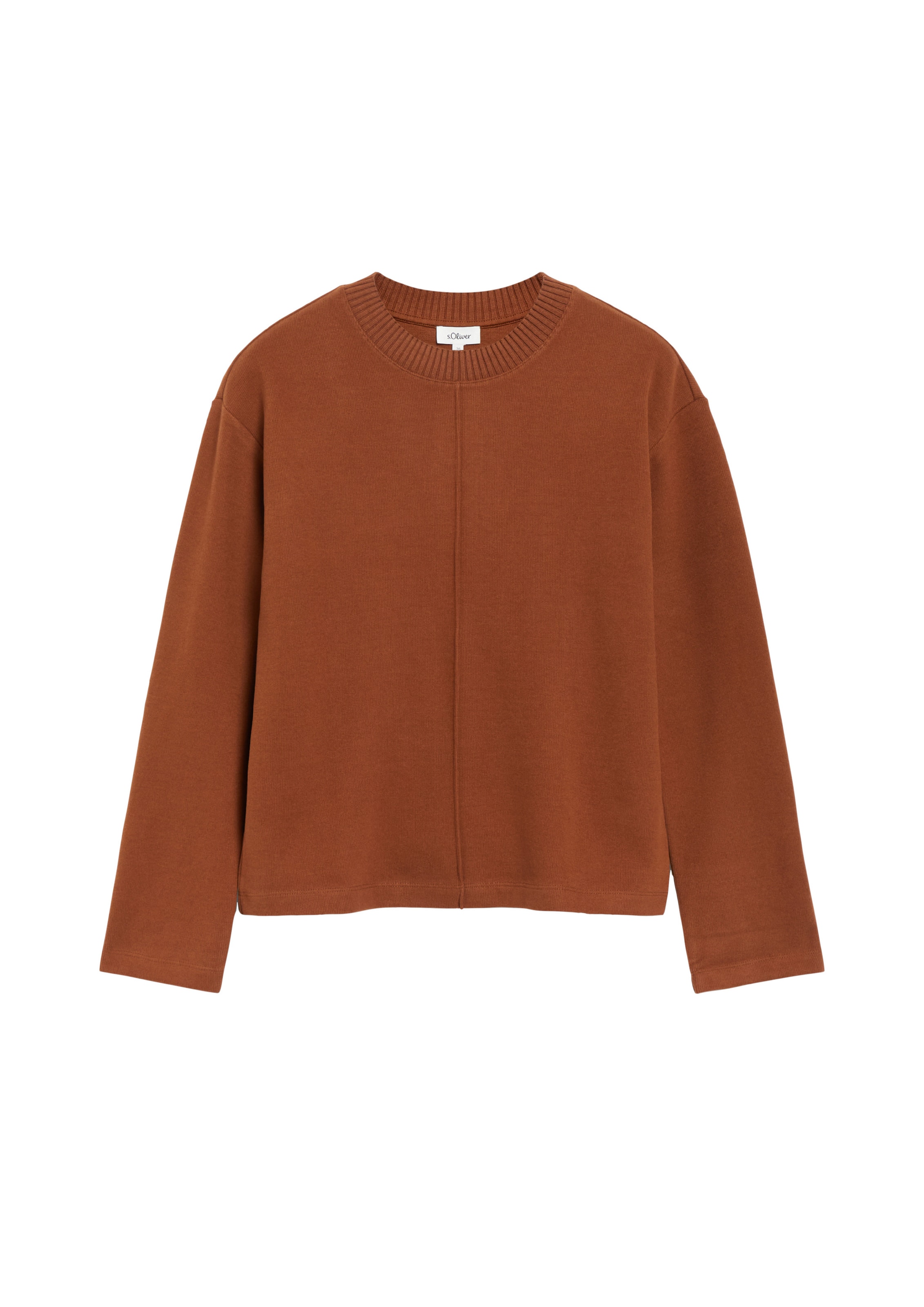 Sweat-shirt s.Oliver en marron : devant
