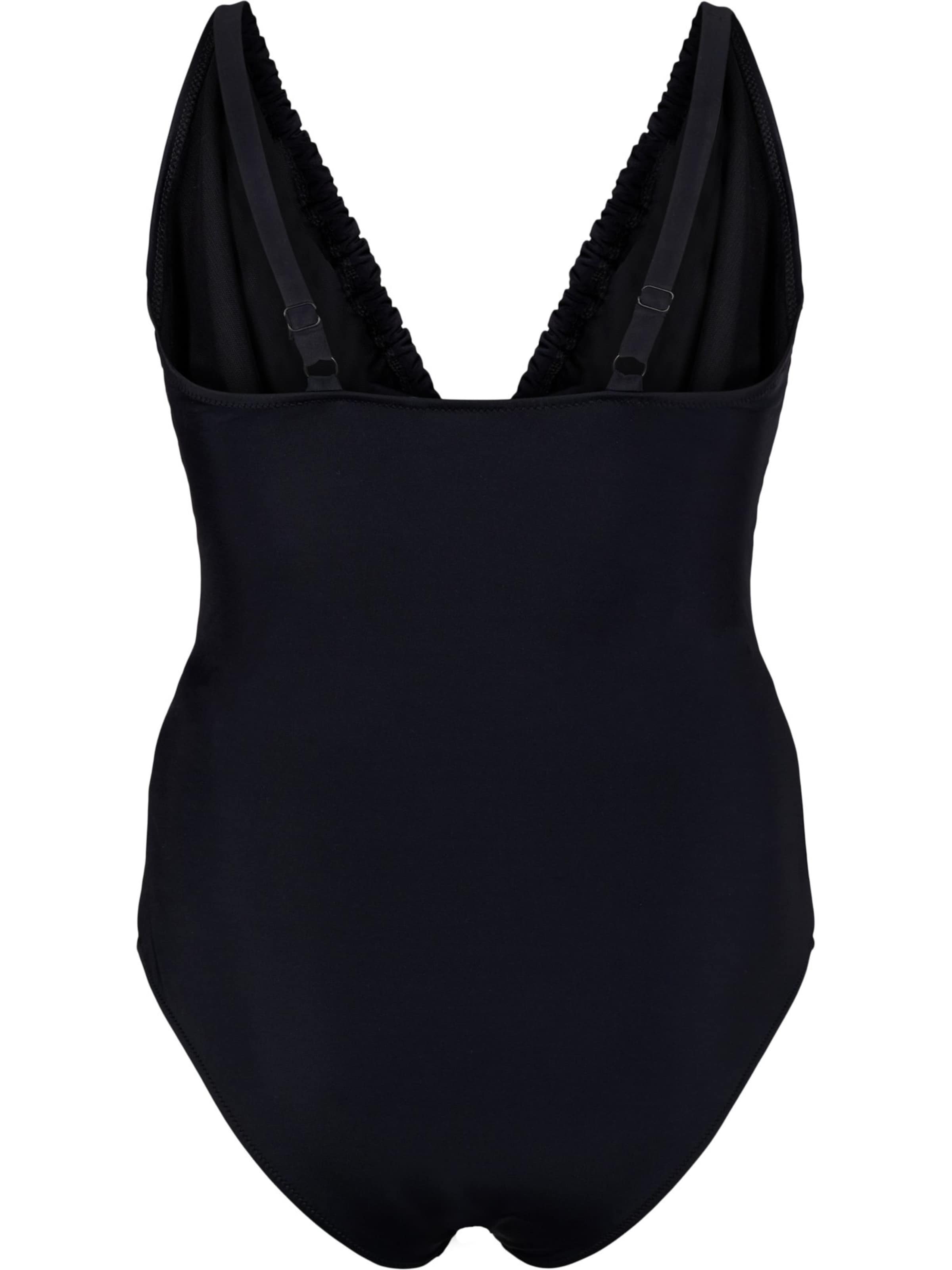 Swim by Zizzi Swimsuit 'SMAGGIE' in Black: front