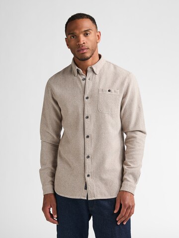 Petrol Industries Regular fit Button Up Shirt in Beige: front