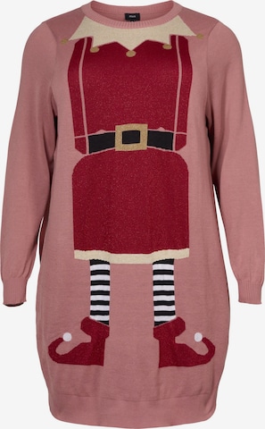 Zizzi Pullover 'MELFIE' i pink: forside