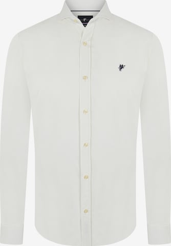 DENIM CULTURE Regular fit Button Up Shirt 'Seth' in White: front