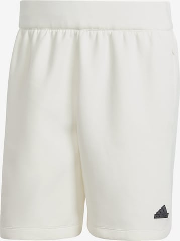 ADIDAS SPORTSWEAR Workout Pants 'Z.N.E. Premium' in White: front