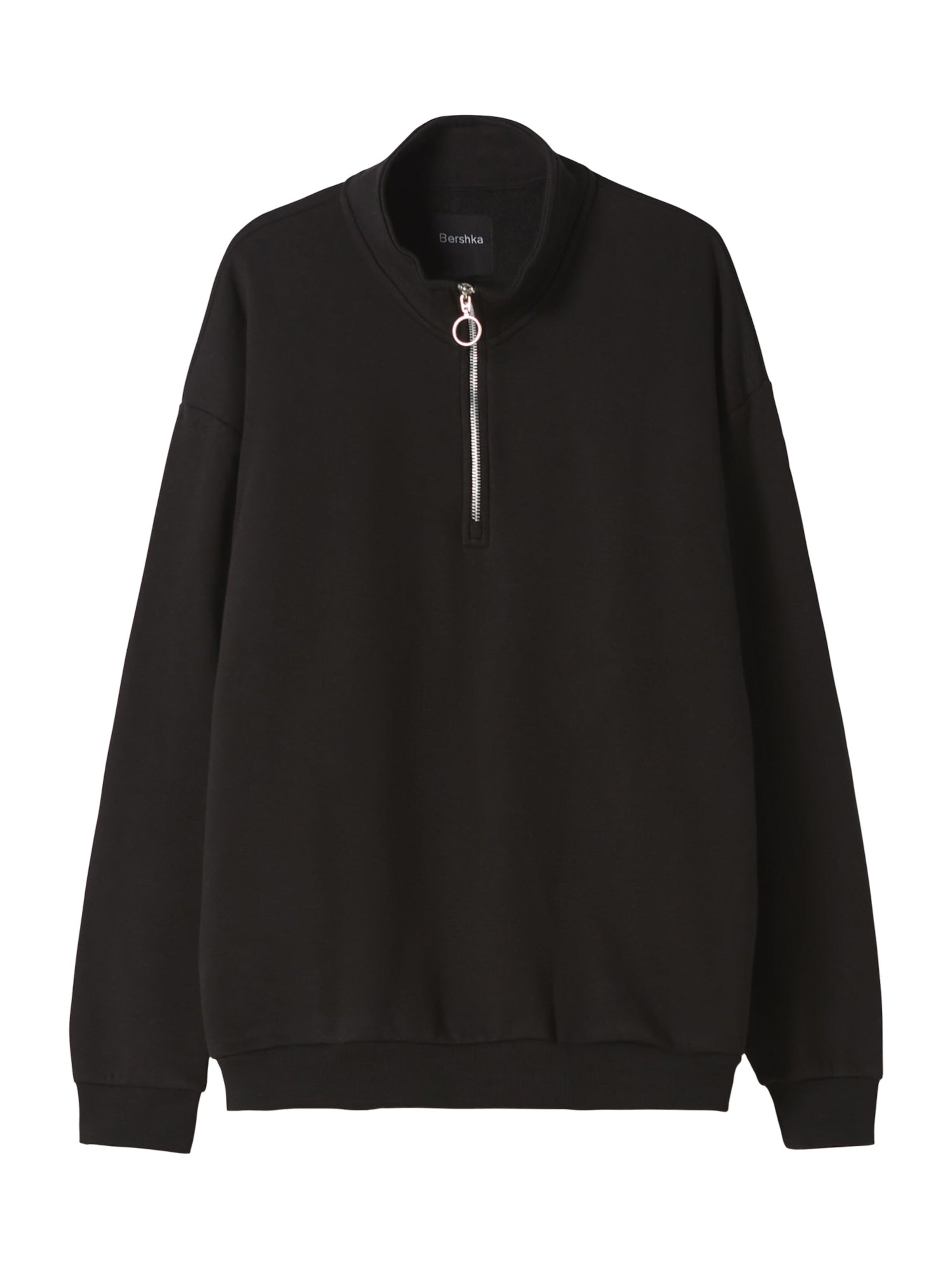 Bershka Mikina - Čierna: predná strana