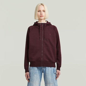 G-STAR - Sudadera con cremallera 'Premium Core 2.1' en marrón: frente