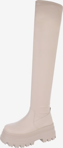 Ital-Design Stiefel in Beige: Vorderseite