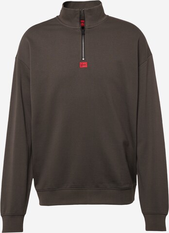 HUGO Sweatshirt 'DURTY' in Grey: front