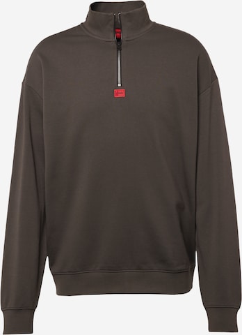 HUGO Red Sweatshirt 'DURTY' i grå: framsida