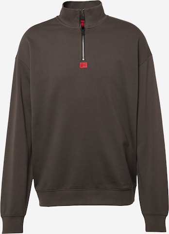 HUGO Red Sweatshirt 'DURTY' in Grijs: voorkant