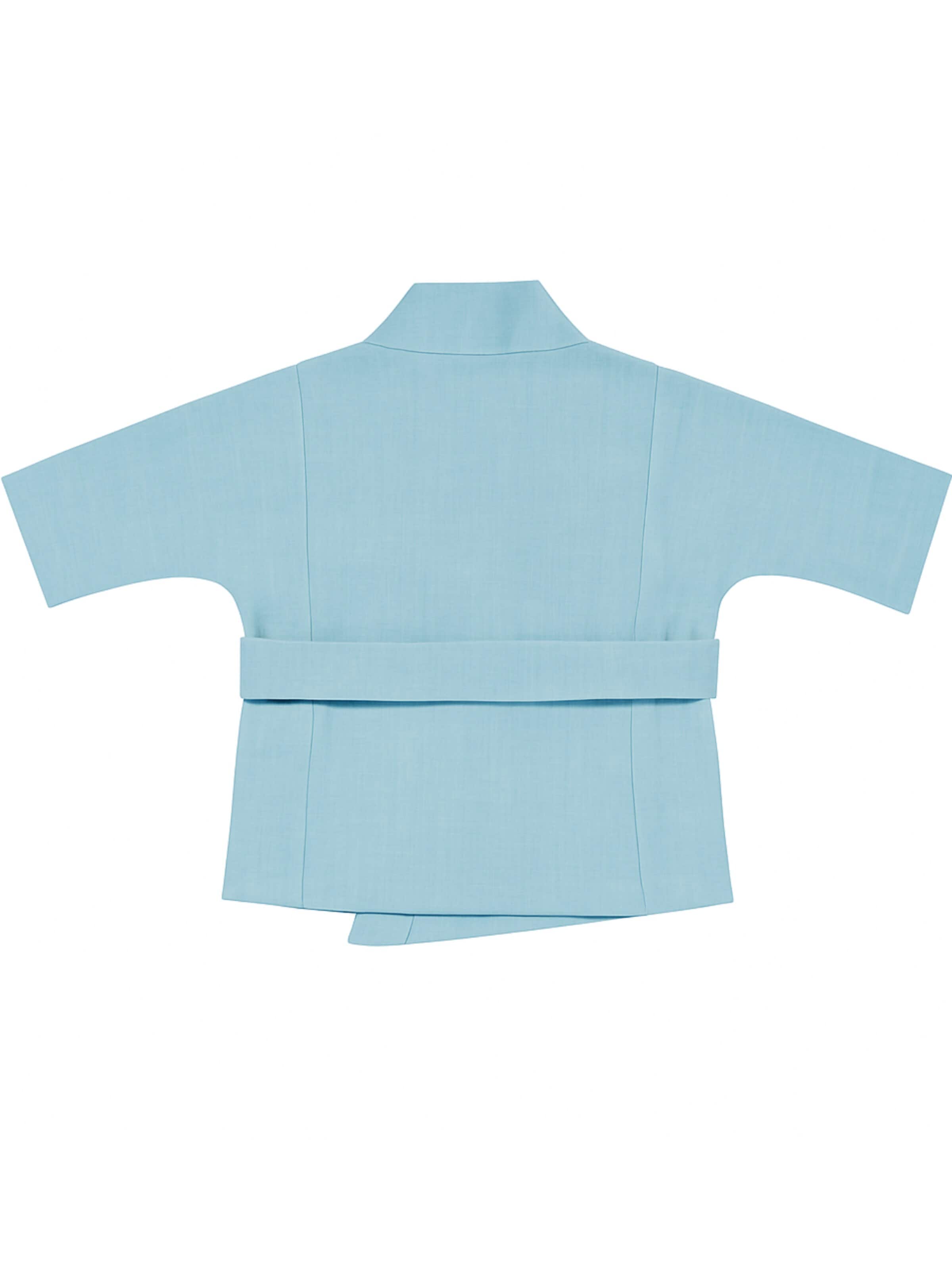 ZUBEK Shirt ''Kimono Ramie'' in Blauw