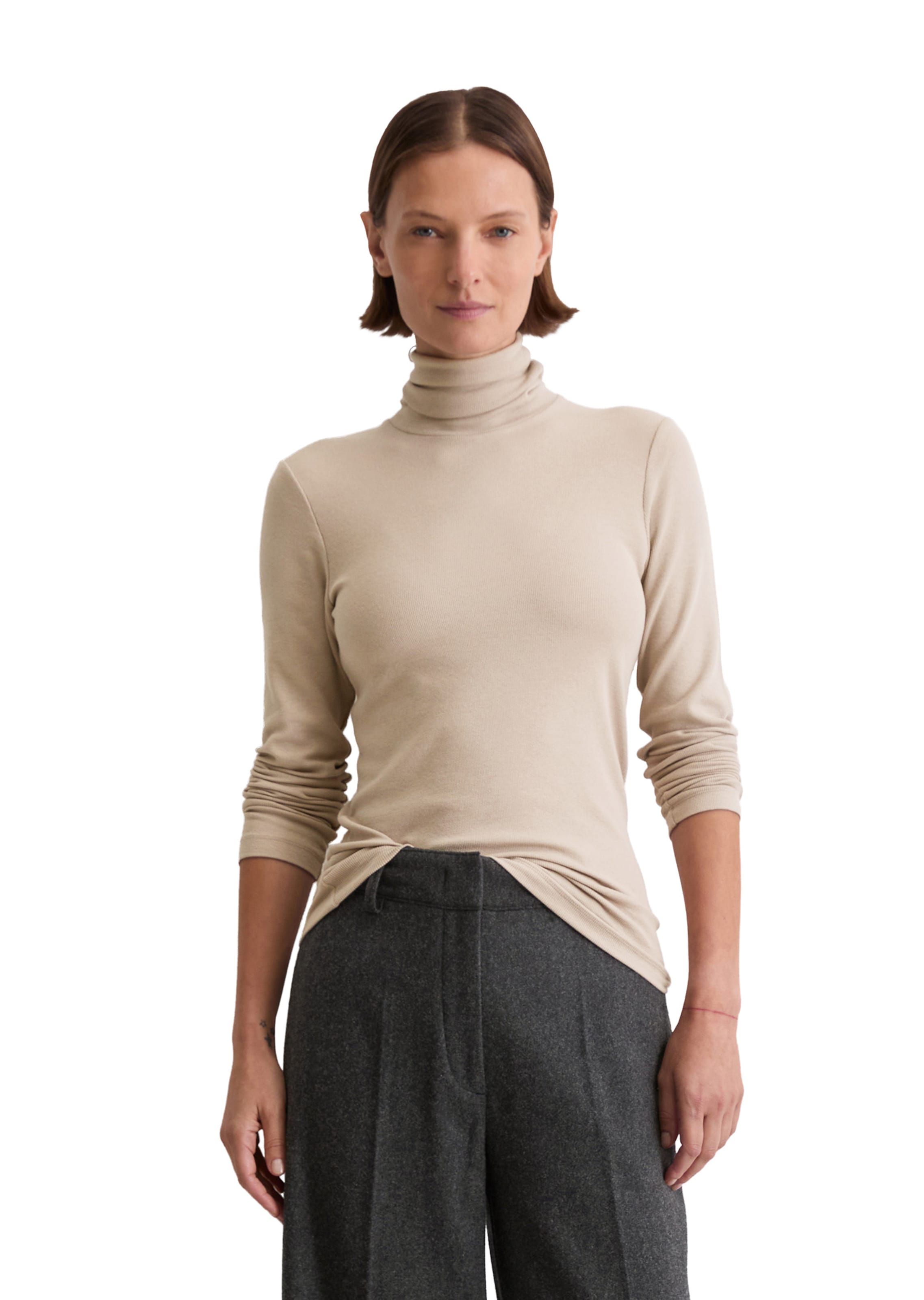 Marc O'Polo Shirt in Beige: front